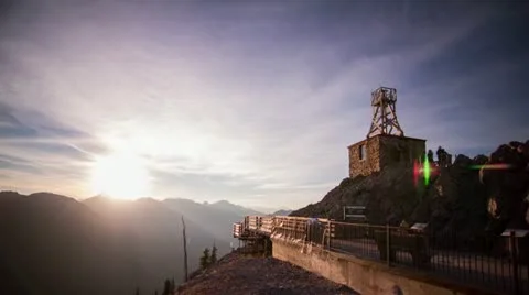 Sunset view at Mt. Sulphur, Banff Timelapse Stock-Footage 12308042