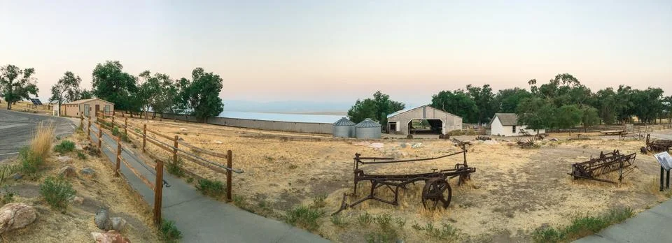 Sunset view in an old Ranch Stock Photos