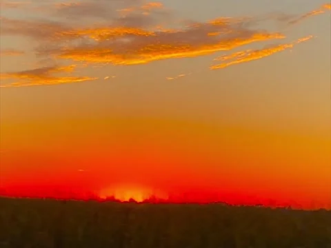 Sunset View Out The Window Of Moving Vehicle Stock Footage 251584180