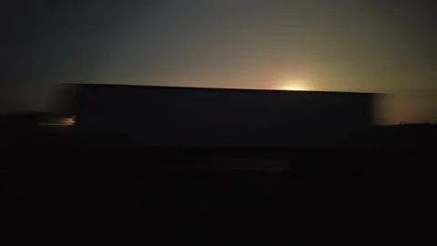 Sunset view over highway landscape during road trip Lima Peru Видео 348786407