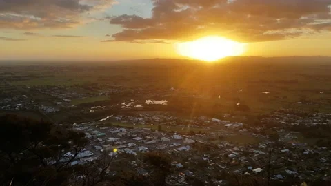Sunset view over horizon Stock Footage 133212385