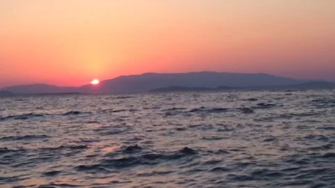 Sunset view over the sea Stock Footage 83190620