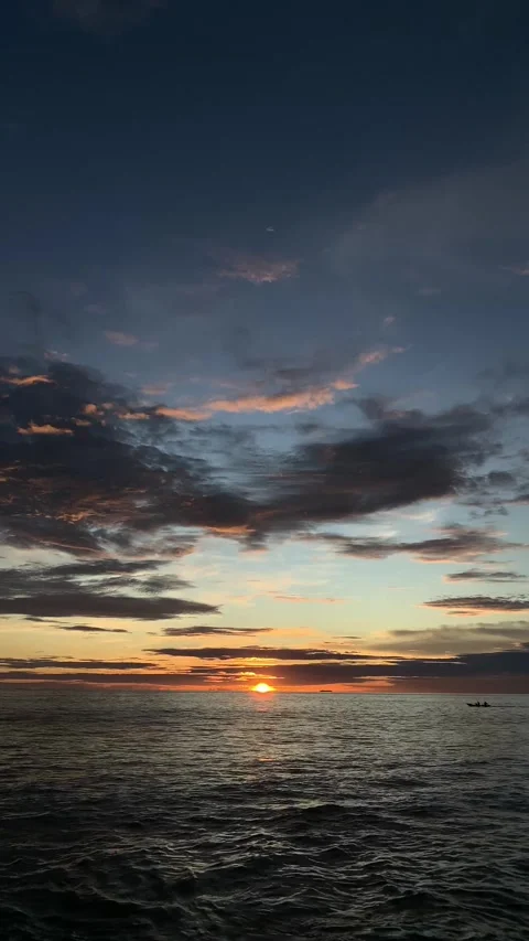 Sunset view in Padang West Sumatra Indonesia Stockbeeldmateriaal 242786985
