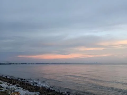 Sunset View at PD Waterfront Seaside, Malaysia Stock Photos