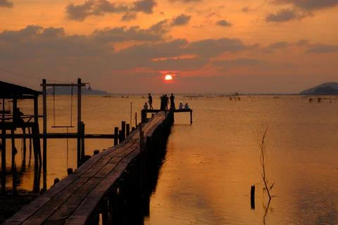 Sunset view Stock Photos
