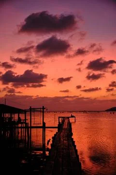 Sunset view Stock Photos