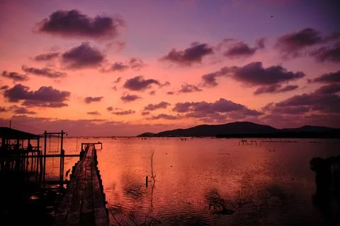 Sunset view Stock Photos