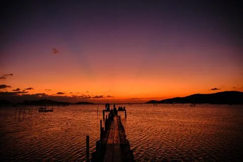 Sunset view Stock Photos
