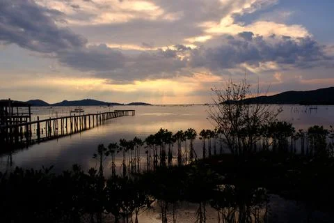 Sunset view Stock Photos