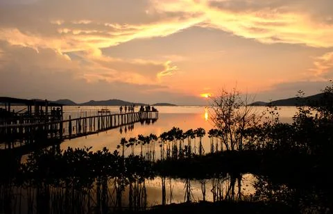 Sunset view Stock Photos