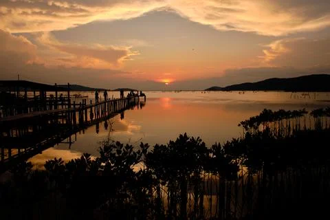 Sunset view Stock Photos