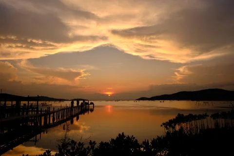 Sunset view Stock Photos