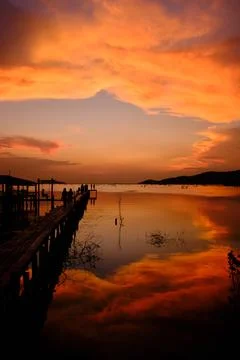 Sunset view Stock Photos
