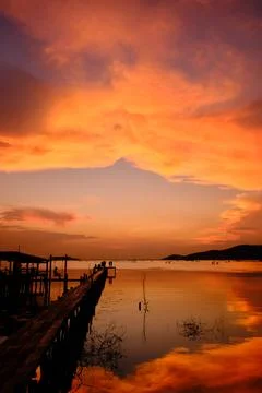Sunset view Stock Photos