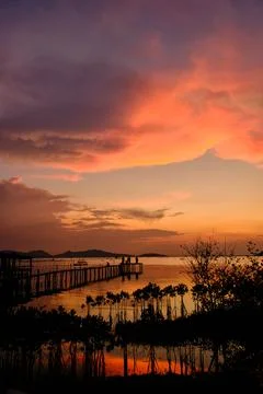 Sunset view Stock Photos