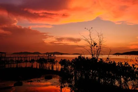 Sunset view Stock Photos