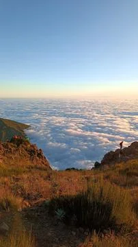 Sunset view in Pico do Arieiro, Madeira Foto stock