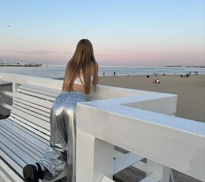 Sunset View from Pier Tranquil Waters at Dusk Evening Serenity by the Sea Stock Photos