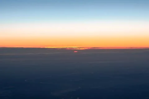 Sunset view from plane Stock Photos
