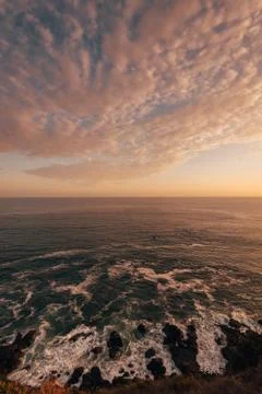 Sunset view from Point Dume State Beach, in Malibu, California Stock Photos