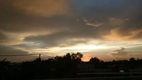 Sunset view from the road, Thailand Video stock 248147064