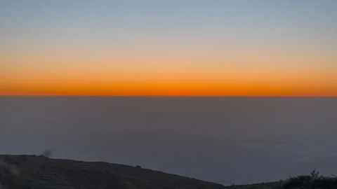 Sunset view from Roque de los Muchachos, breathtaking natural landscape with Stock Footage 311807652