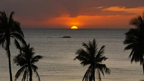 Sunset view in Santa Fe, Tablas, Romblon. Philippines. Stock Footage 321266230