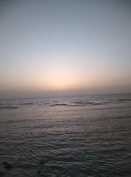 The Sunset view from the Sea beach Stock Photos