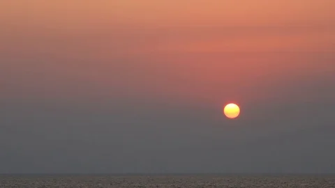 Sunset view with sea Stock Footage 81312772