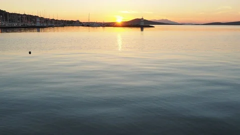 Sunset view of the sea Stock Footage 87095085