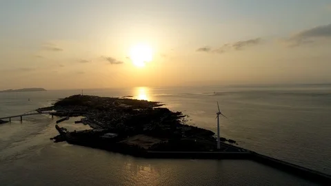 Sunset view with sea Stock Footage 88159589