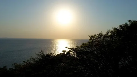 Sunset view with sea Video stock 88844627