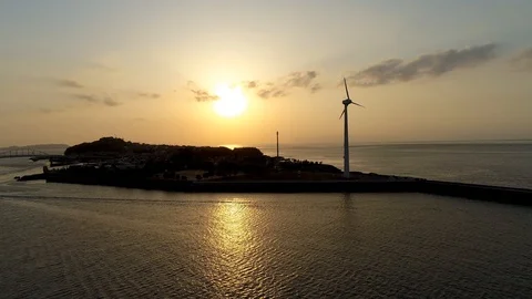 Sunset view with sea Stock Footage 92053509