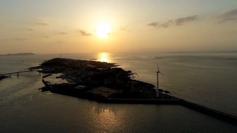 Sunset view with sea Stock Footage 94091525