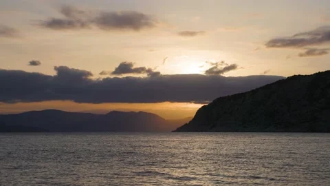 Sunset view in the sea Stock Footage 165175799