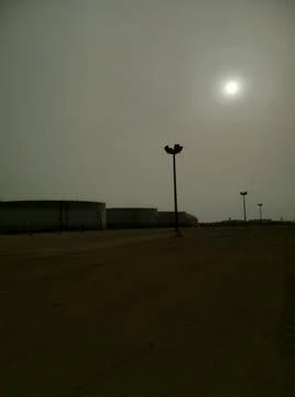 The sunset view in the sky Stock Photos