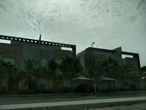 The sunset view with the sky Foto stock