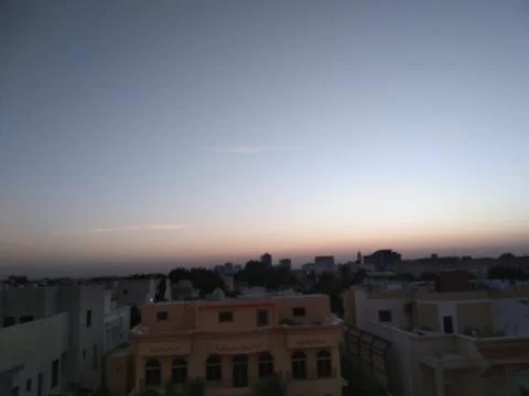 The Sunset view in the sky Stock Photos