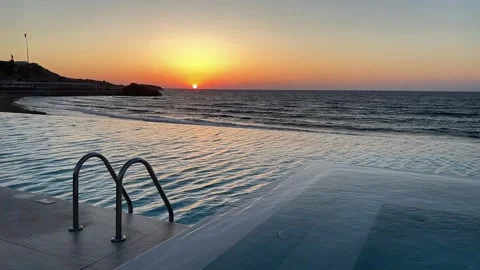 Sunset view slow motion.havuz Stock Footage 277029218