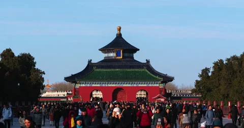 Sunset View, Temple of Heaven (Time-lapse) Stock Footage 132728258