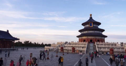 Sunset View, Temple of Heaven (Time-lapse) Stock Footage 132729071