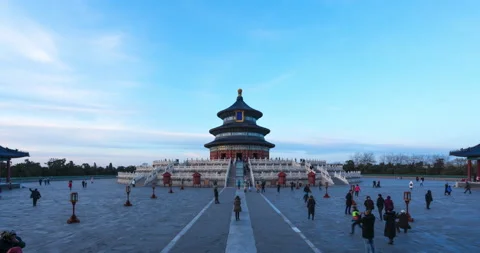 Sunset View, Temple of Heaven (Time-lapse) Stock Footage 132729138