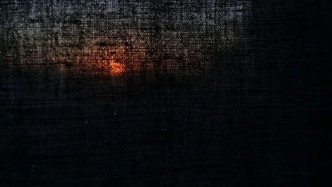 Sunset view through the curtain. Changing focus Stock Footage 76159733