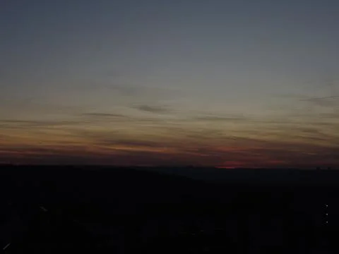 Sunset view in a viewpoint in Stuttgart Stock Photos