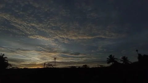 Sunset view in a village Video stock 165740214