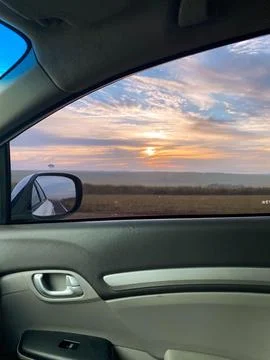 Sunset view from the window Stock Photos