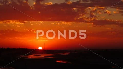 Sunset view of Yili River, Xinjiang, China
