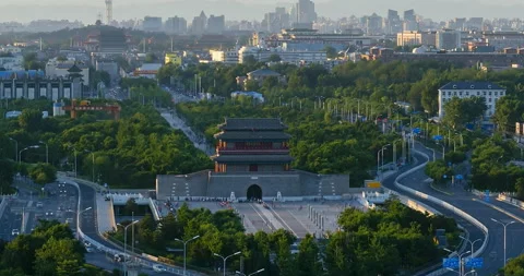 Sunset View, Yongding Gate (Time-lapse) 動画素材 132397185