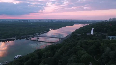 Sunset views of a big city Video stock 255103798