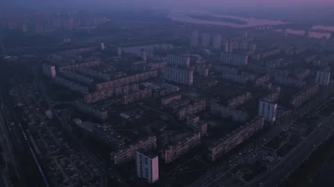 Sunset views of a big city Video stock 255188447